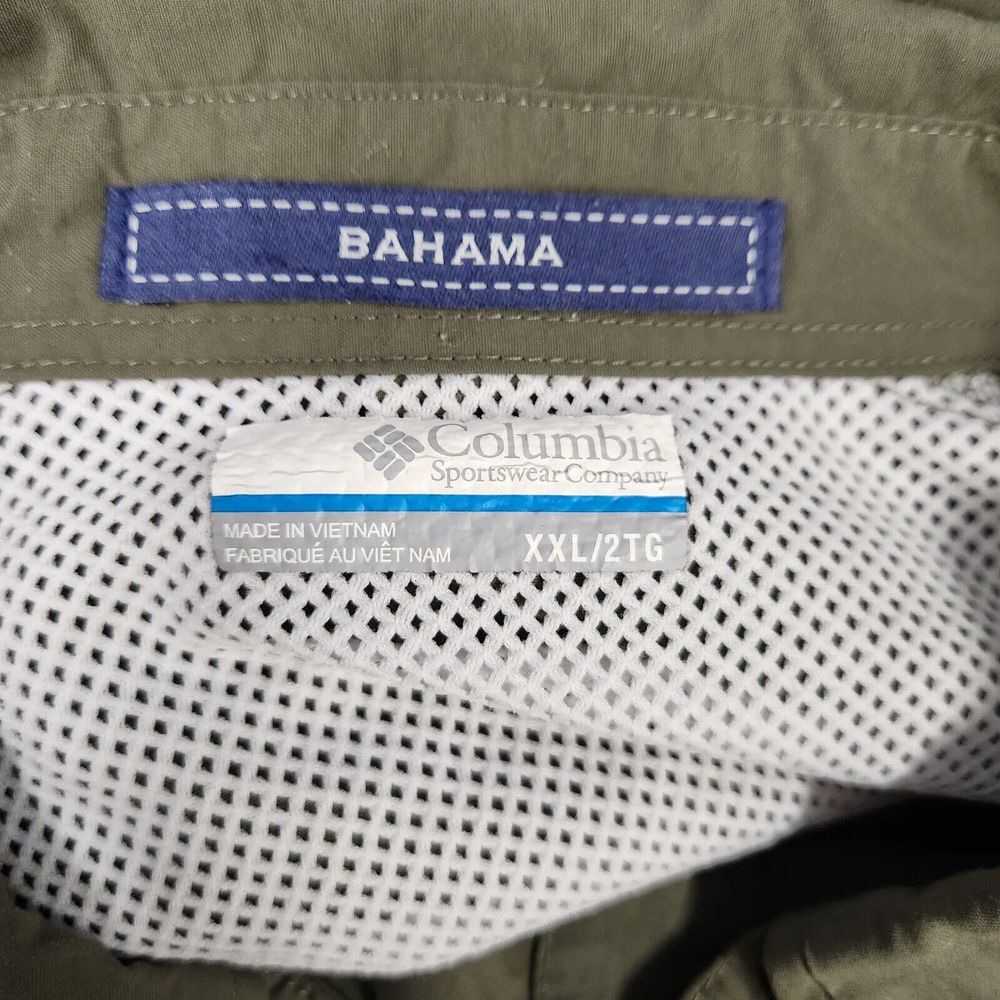 Columbia Shirt Mens 2XL Green Bahama Outdoors Casual Omni Shade Campcore Fishing - Picture 7 of 13
